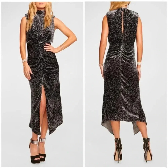 NWT Ramy Brook Lennon Velvet Leopard Print Dress size 2 - Picture 15 of 15